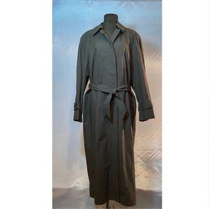 Vintage Austin Reed Olive Green Rain Repellant Trench Coat